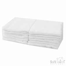 CBP51-BP-W: White Cellular Cotton Blanket (Bulk Pack)